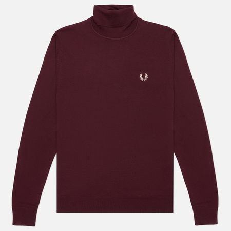 Мужской свитер Fred Perry Roll Neck, цвет бордовый, размер XXL