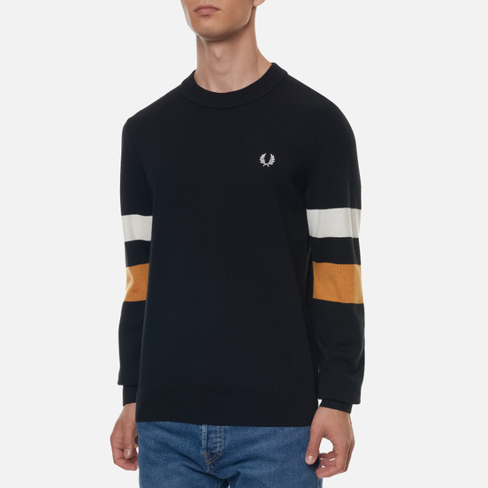 Мужской свитер Fred Perry Tipped Sleeve Black