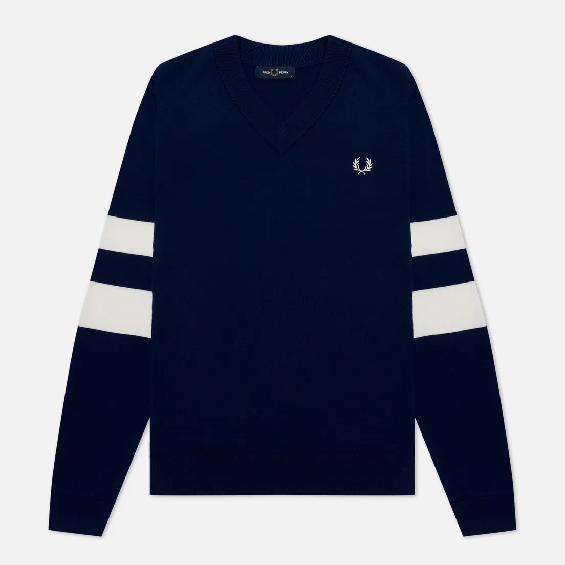 Fred Perry Мужской свитер Tipped Sleeve V-Neck