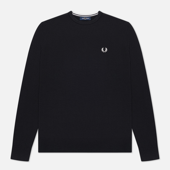 Мужской свитер Fred Perry Classic Crew Neck Black/White