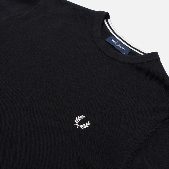 Мужской свитер Fred Perry Classic Crew Neck Black/White