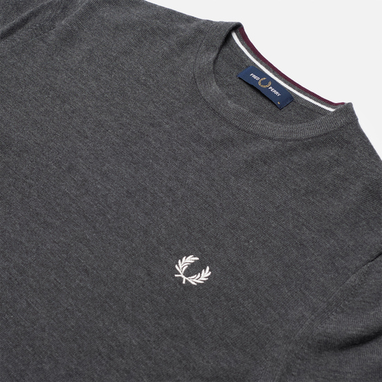 Мужской свитер Fred Perry Classic Crew Neck Graphite Marl