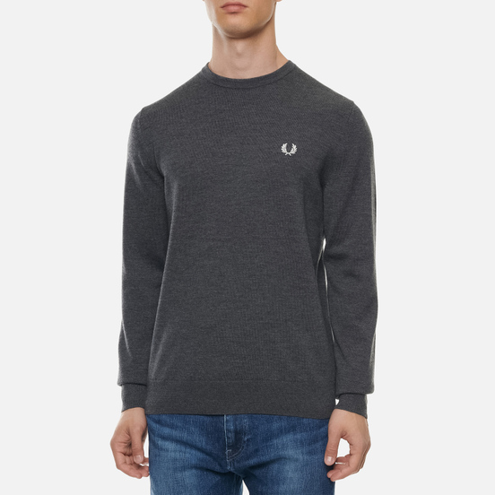 Мужской свитер Fred Perry Classic Crew Neck Graphite Marl