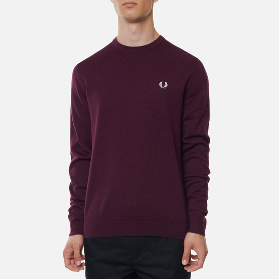 Мужской свитер Fred Perry Classic Crew Neck Rich Mahogany