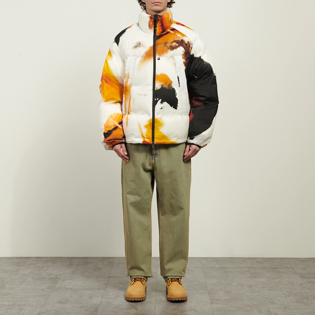 Y-3 Мужской пуховик Graphic Amber Ink Puffer PrimaLoft