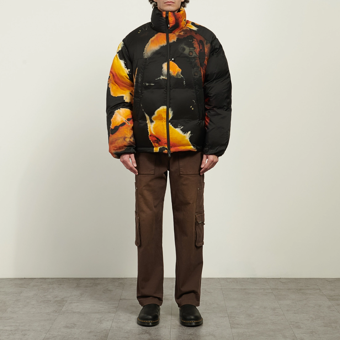 Y-3 Мужской пуховик Graphic Amber Ink Puffer PrimaLoft