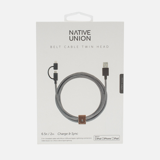 Кабель Native Union Belt Apple Lightning 2m Zebra