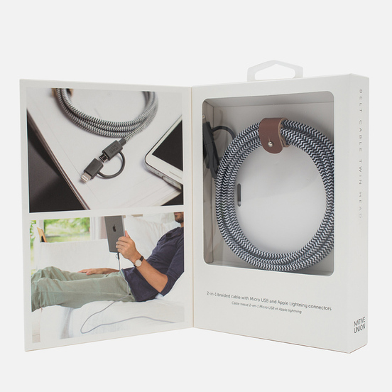 Кабель Native Union Belt Apple Lightning 2m Zebra
