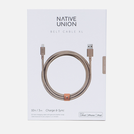 Кабель Native Union Belt Apple Lightning 3m Beige