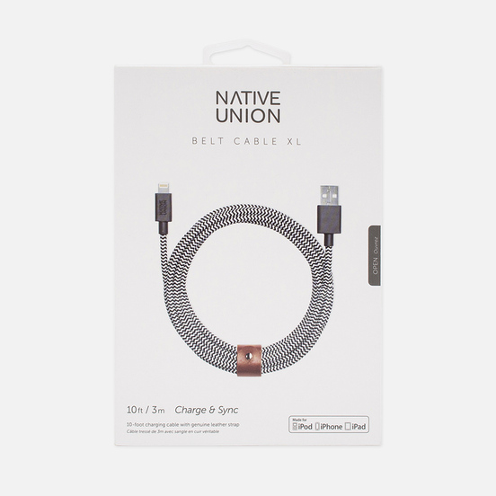 Кабель Native Union Belt Apple Lightning 3m Zebra