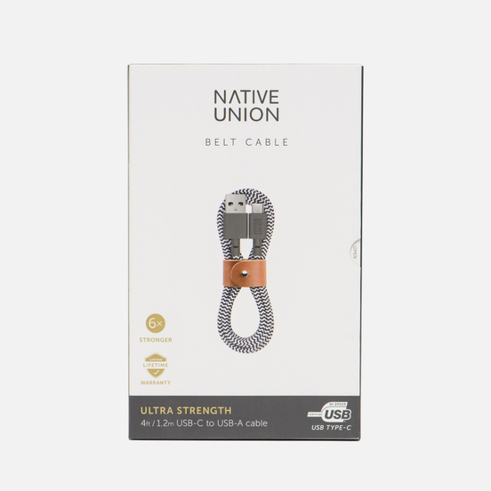 Кабель Native Union Belt USB/USB Type-C 1.2m Zebra
