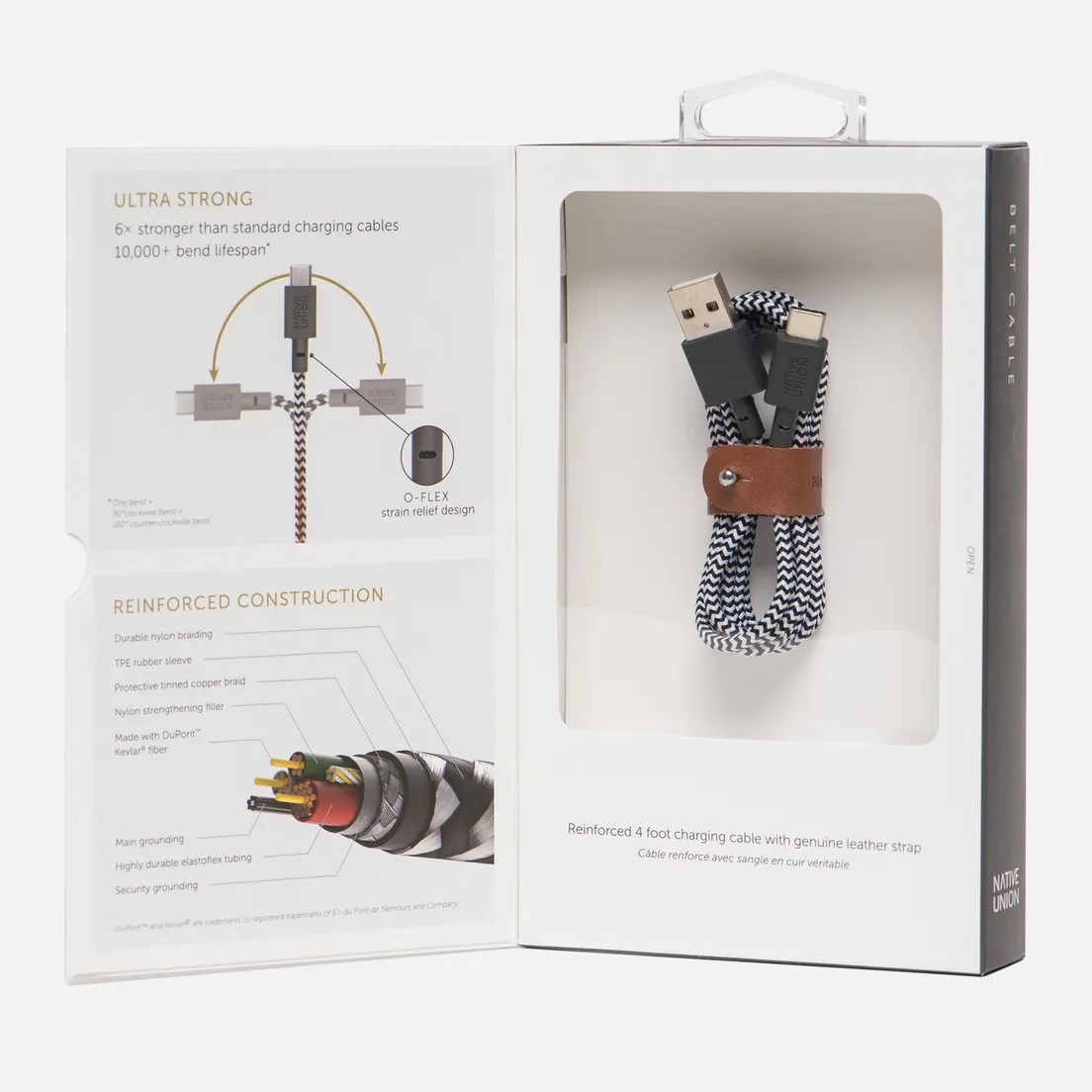 Native Union Кабель Belt USB/USB Type-C 1.2m