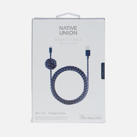 Кабель Native Union Night Apple Lightning 3m Navy Nautical