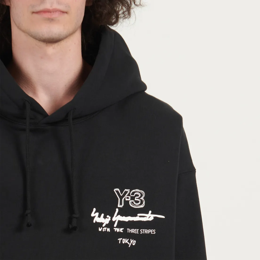 Y-3 Мужская толстовка Graphic Brushed Terry Regular Hoodie