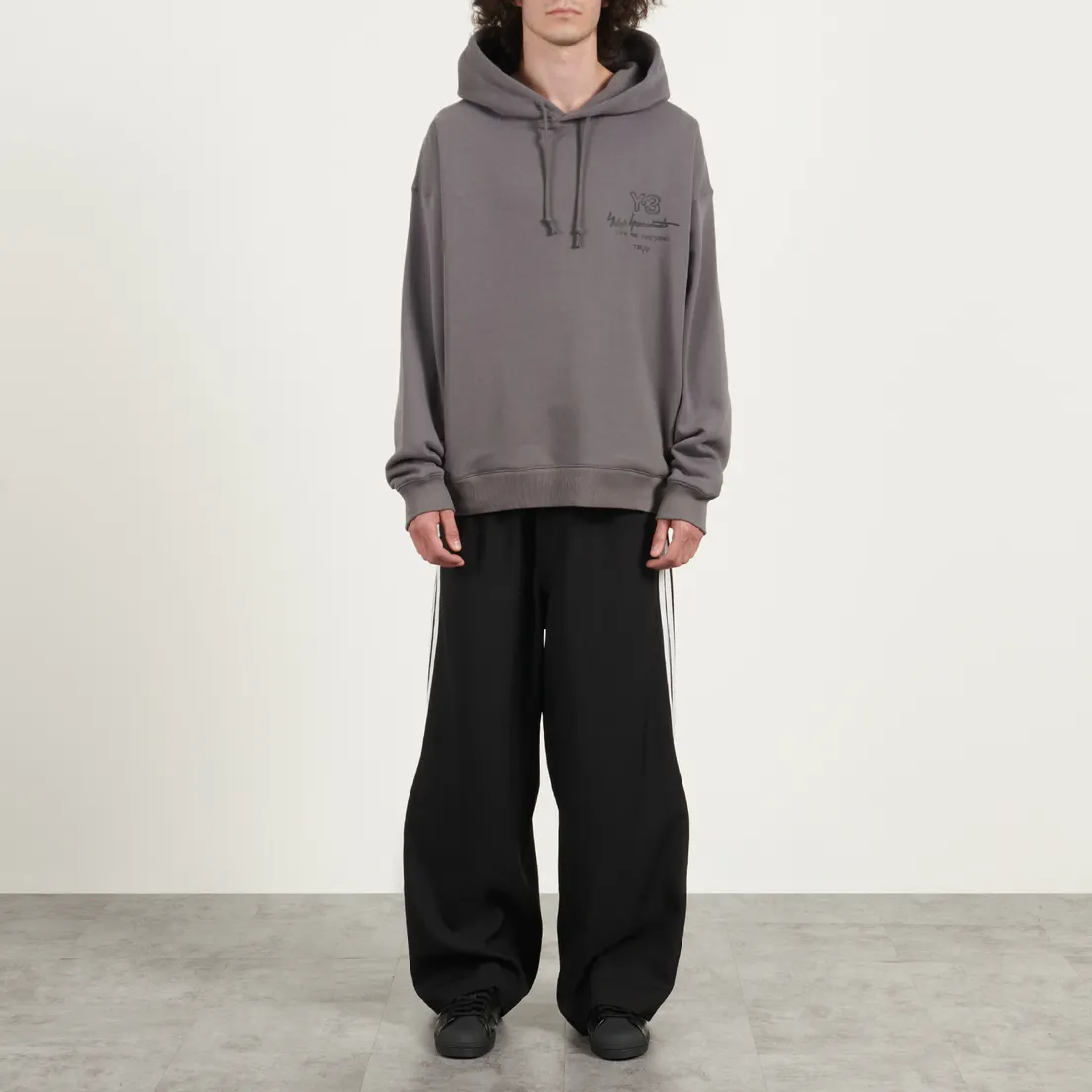 Y-3 Мужская толстовка Graphic Brushed Terry Regular Hoodie