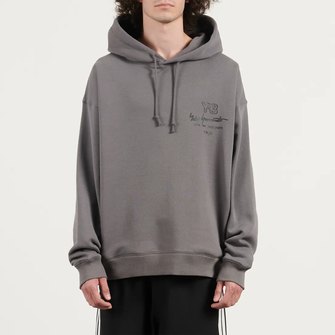 Y-3 Мужская толстовка Graphic Brushed Terry Regular Hoodie