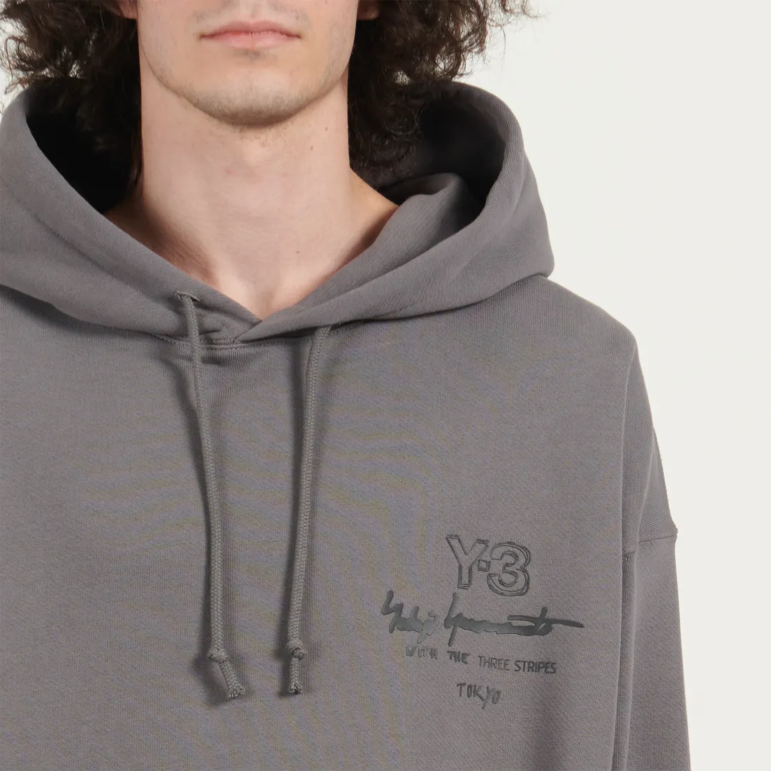 Y-3 Мужская толстовка Graphic Brushed Terry Regular Hoodie