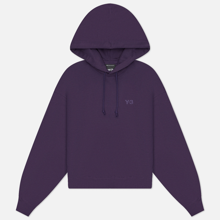 Женская толстовка Y-3 Brushed Terry Relaxed Hoodie, цвет фиолетовый, размер L