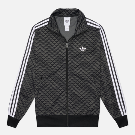 Мужская олимпийка adidas Originals Firebird Loose Monogram Track, цвет чёрный, размер L