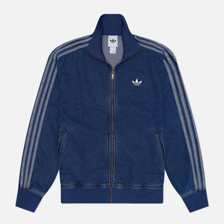 Мужская олимпийка adidas Originals Adicolor Denim Firebird Track, цвет синий, размер XXL