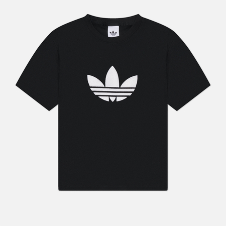 Женская футболка adidas Originals Trefoil Boxy, цвет чёрный, размер L