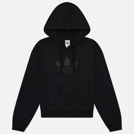 Женская толстовка adidas Originals Trefoil Hoodie, цвет чёрный, размер L