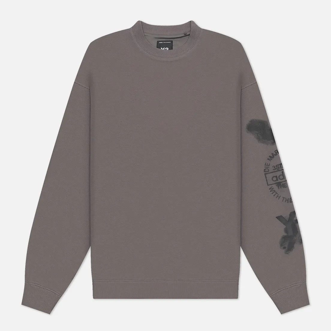 Y-3 Мужская толстовка Graphic Stacked Logo Crew