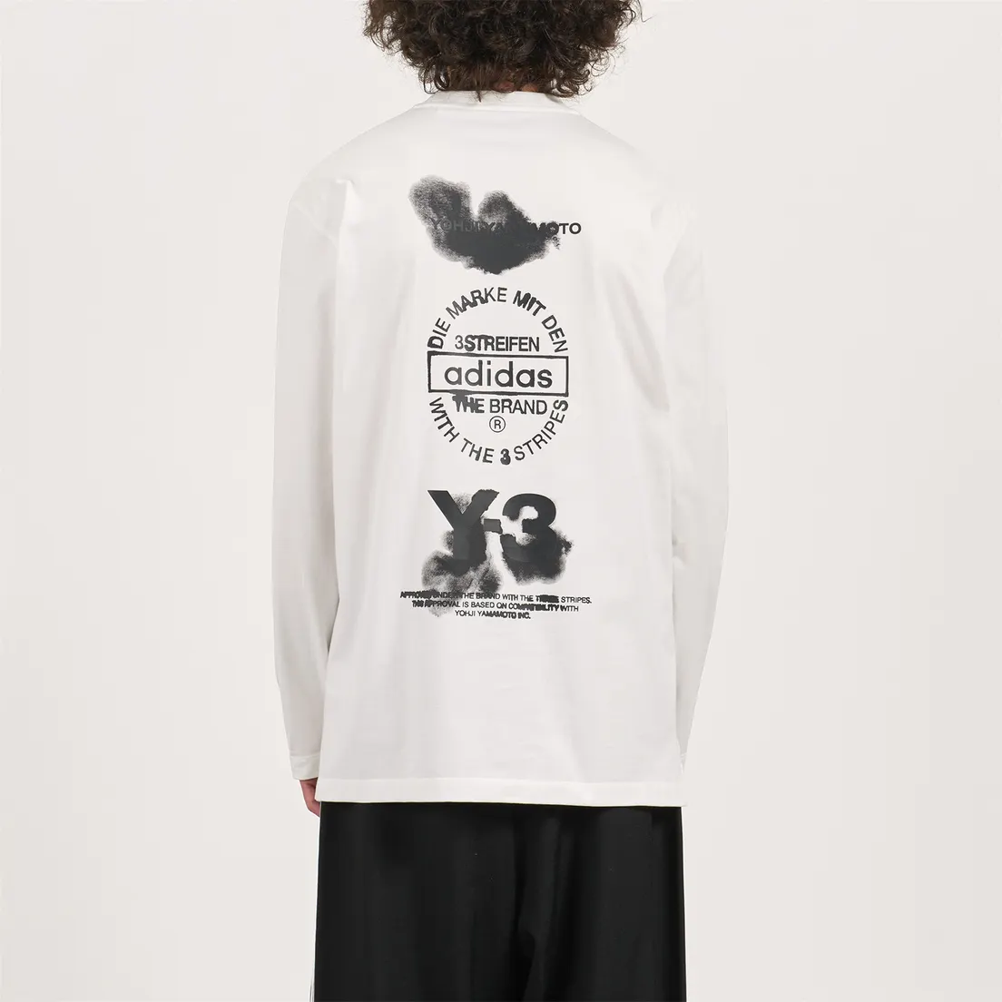 Y-3 Мужской лонгслив Graphic Stacked Logo