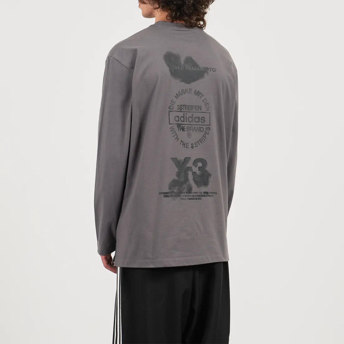 Y-3 Мужской лонгслив Graphic Stacked Logo