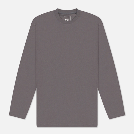Мужской лонгслив Y-3 Graphic Stacked Logo, цвет серый, размер S