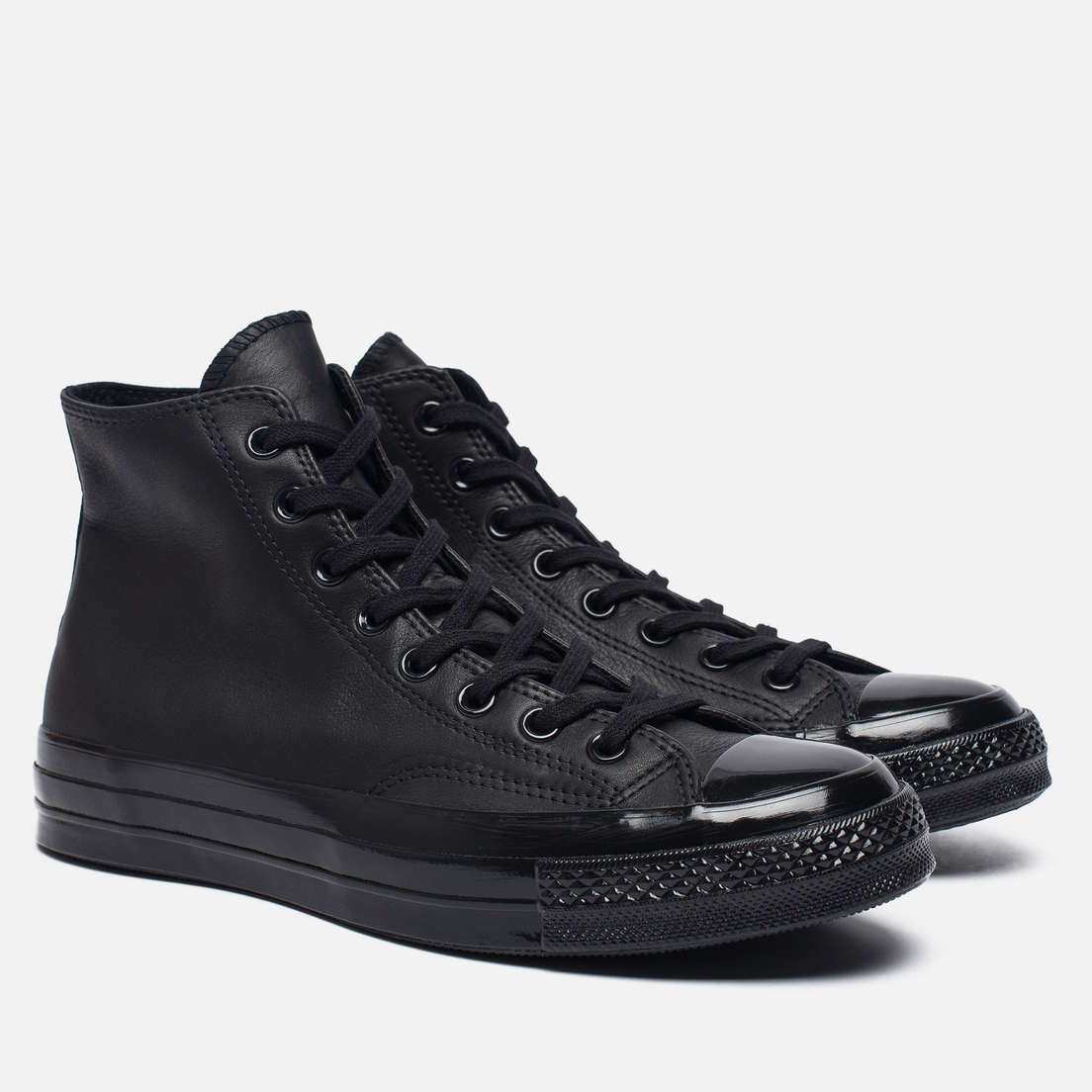chuck taylor all star leather high top black mono