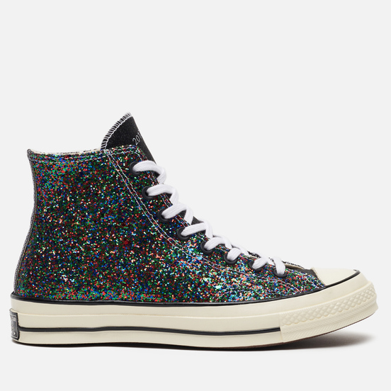 Мужские кеды Converse x JW Anderson Chuck 70 Glitter High Black