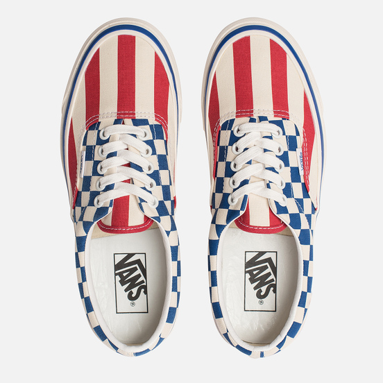 Кеды Vans ERA 95 DX Anaheim Factory Red Stripes/Blue Check