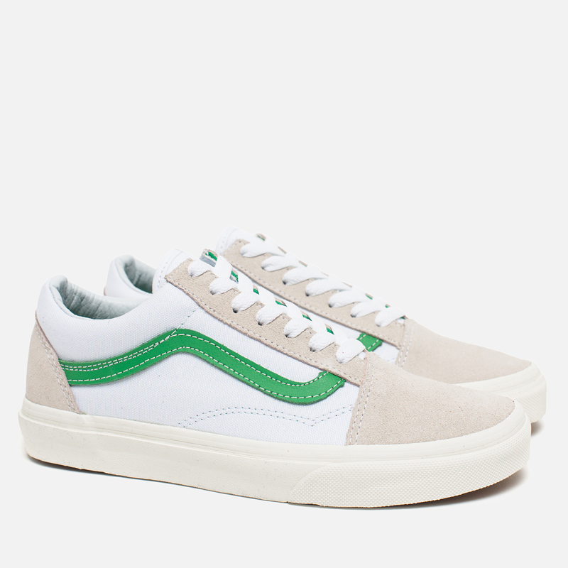 vans true white kelly green