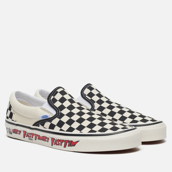 Кеды Vans x Fast Times Classic Slip-On 98 DX Anaheim Factory Black/White