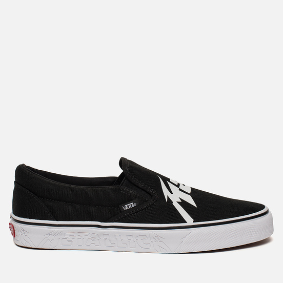 Кеды Vans x Metallica Classic Slip-On Black/True White