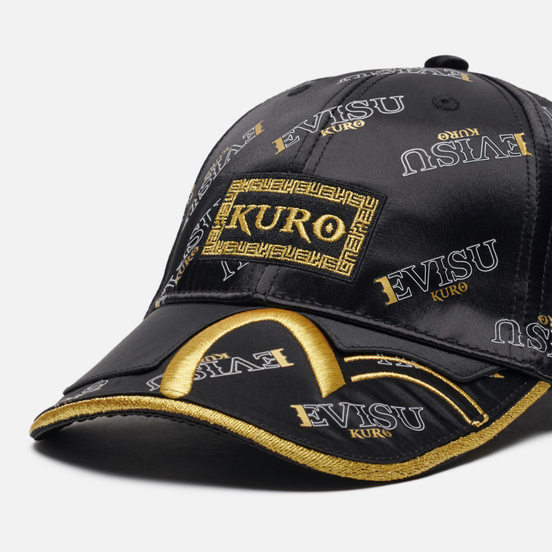 Кепка Evisu Evisukuro 2 Layer Monogram All Over Dad Black