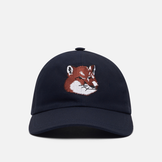Кепка Maison Kitsune 6P Large Fox Head Embroidery Navy