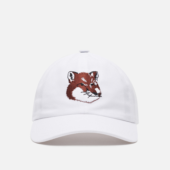 Кепка Maison Kitsune 6P Large Fox Head Embroidery White