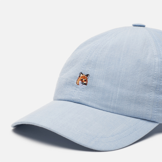 Кепка Maison Kitsune 6P Small Fox Head Embroidery Chambray