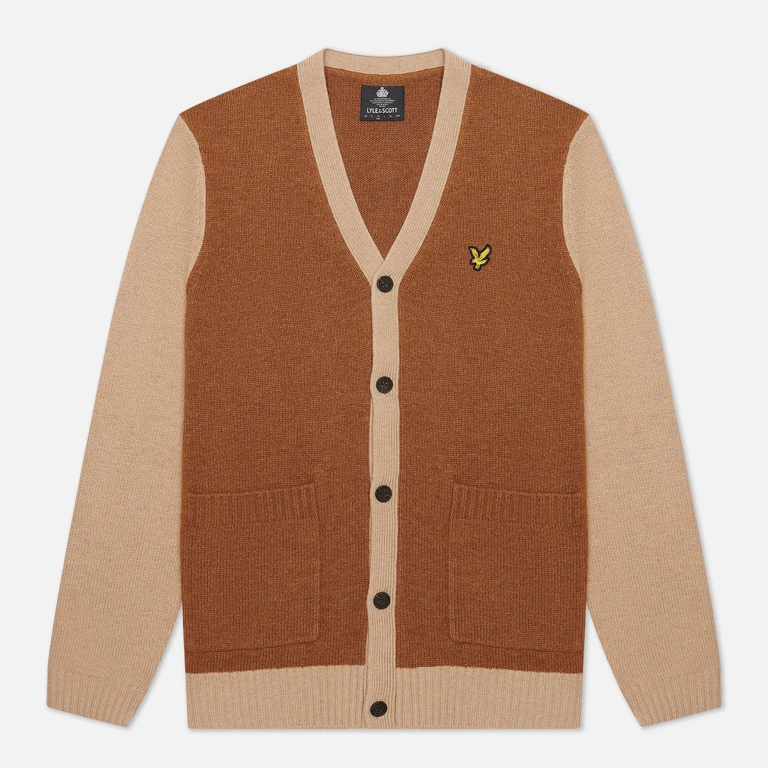 Lyle & Scott Мужской кардиган Contrast Knitted V-Neck
