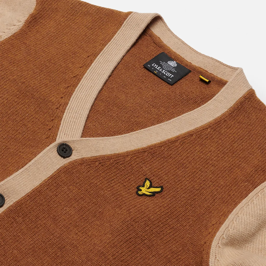 Lyle & Scott Мужской кардиган Contrast Knitted V-Neck
