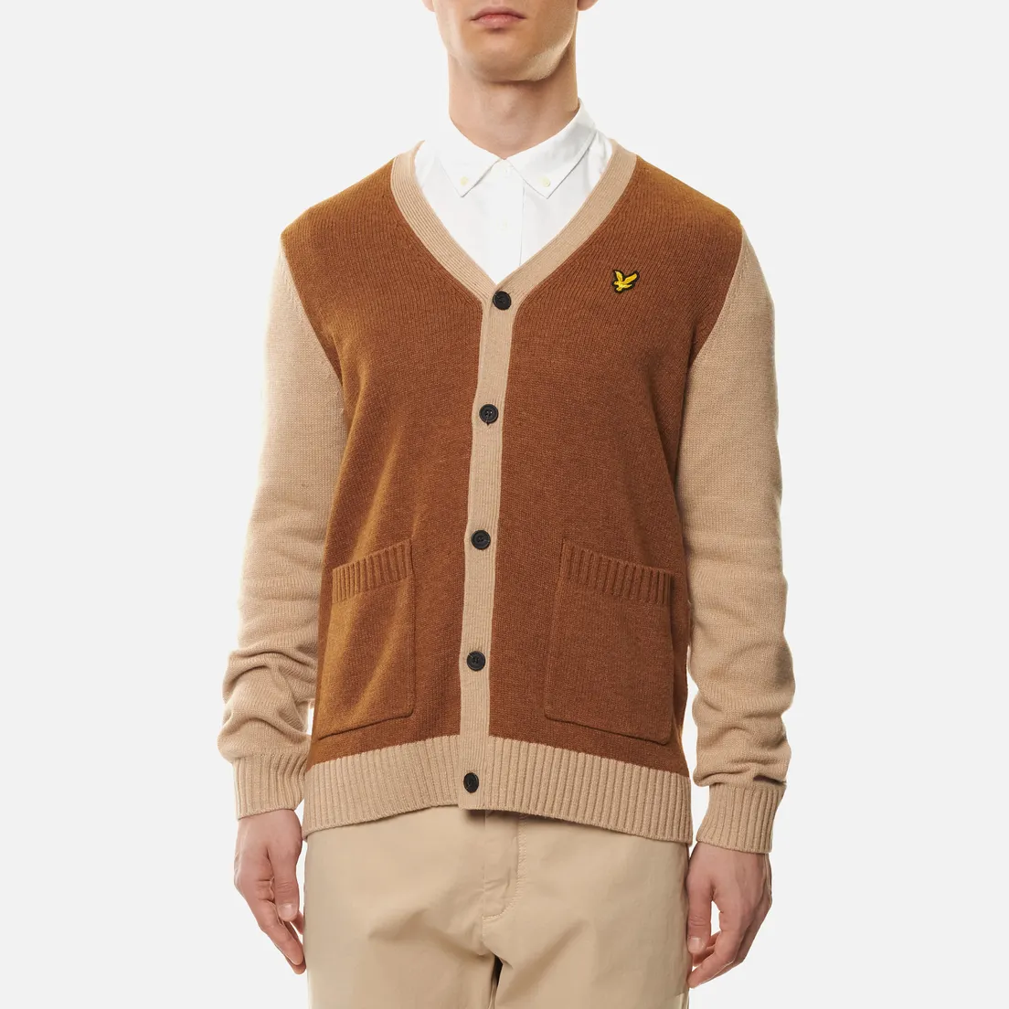 Lyle & Scott Мужской кардиган Contrast Knitted V-Neck