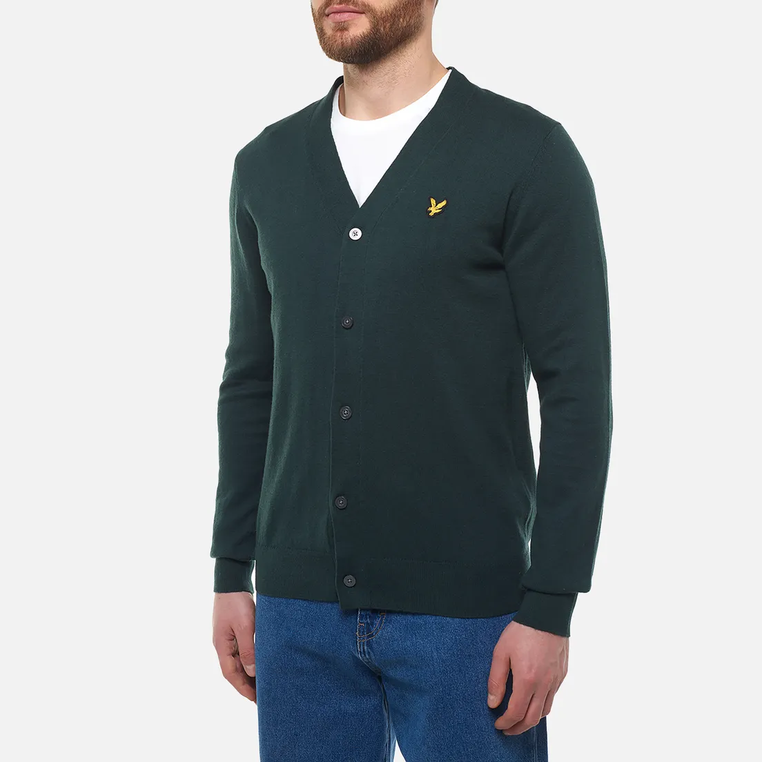 Lyle & Scott Мужской кардиган Cotton Merino V Neck
