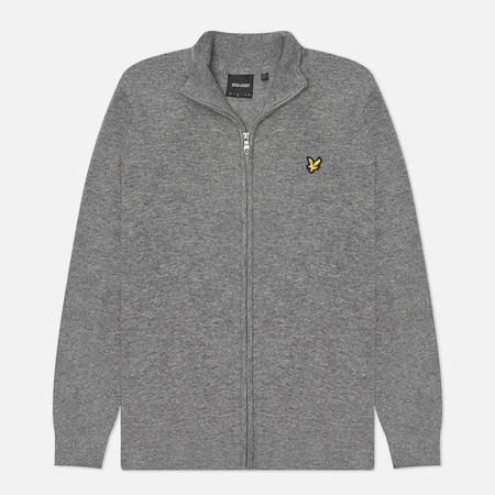   Brandshop Мужской свитер Lyle & Scott Lambswool Blend Zip Through, цвет серый, размер XXL