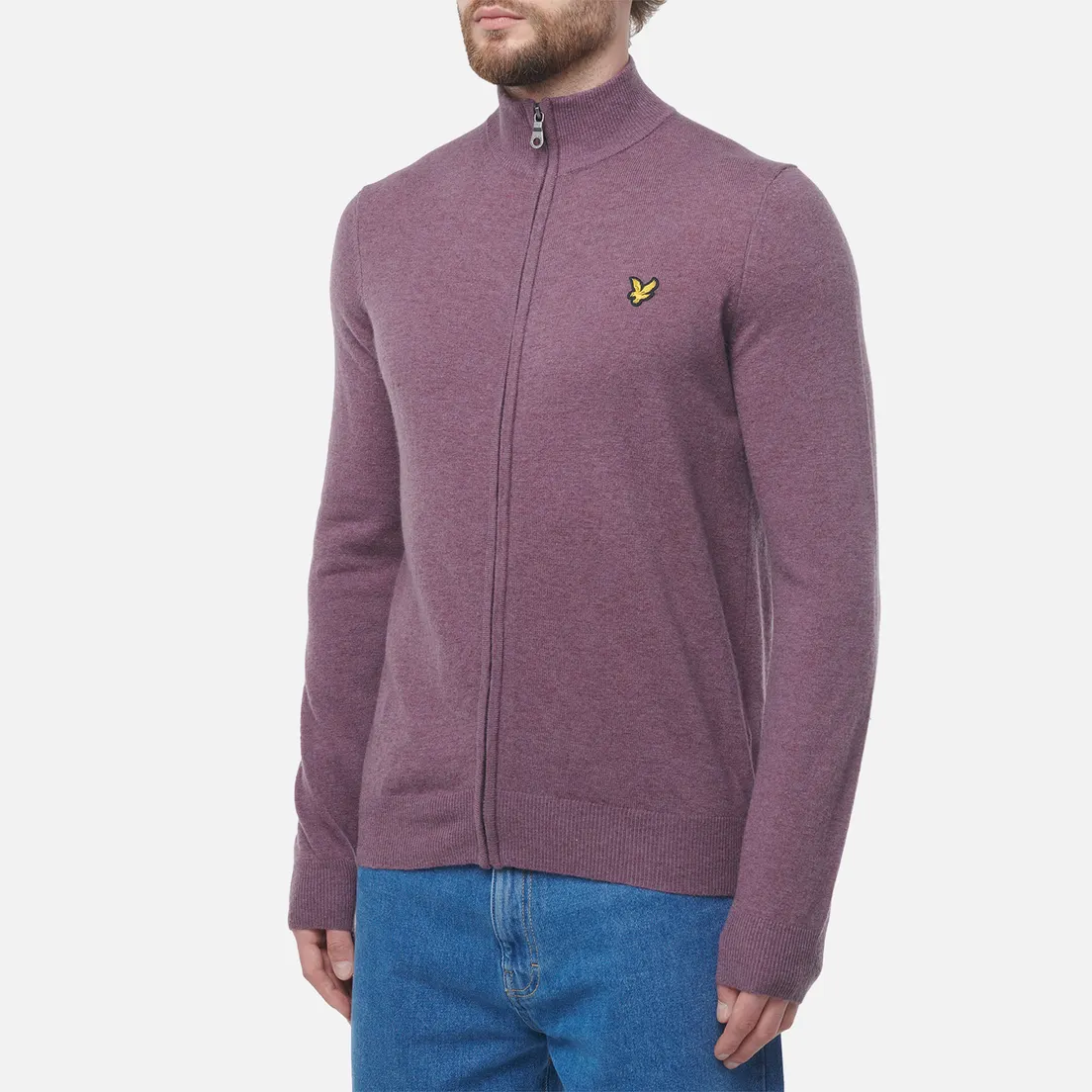 Lyle & Scott Мужской свитер Lambswool Blend Zip Through