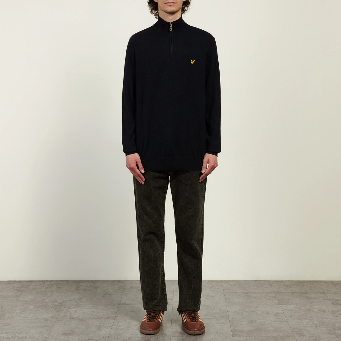 Мужской свитер Lyle & Scott Cotton Merino Quarter Zip, KN2112VC-Z271