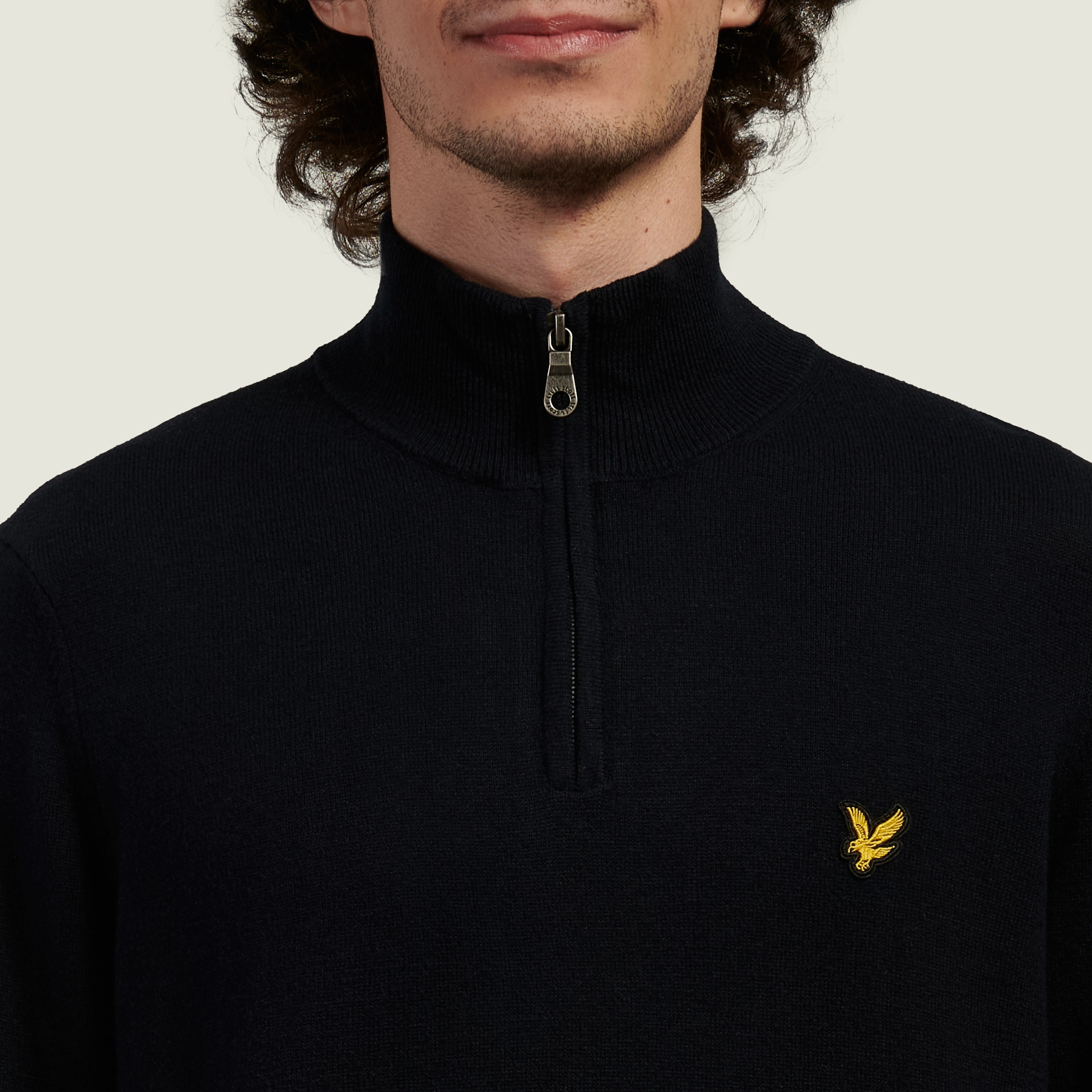 Мужской свитер Lyle & Scott Cotton Merino Quarter Zip, KN2112VC-Z271
