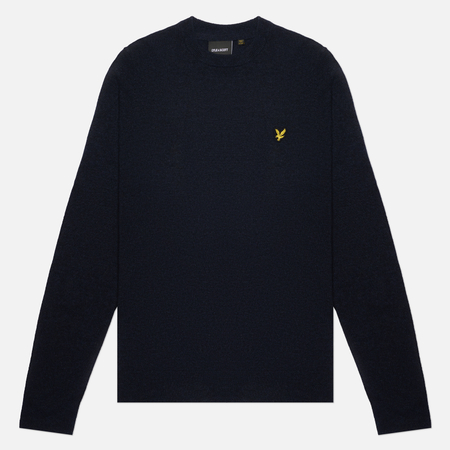 Мужской свитер Lyle & Scott Crew Neck Lambswool Blend Regular Fit Jumper, цвет синий, размер L