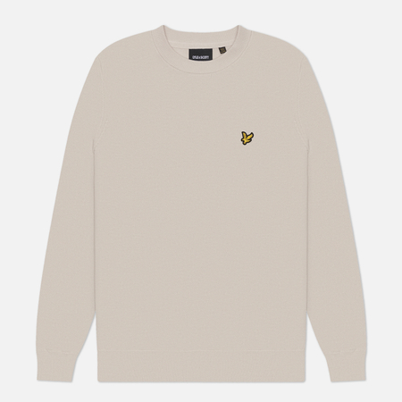 Мужской свитер Lyle & Scott Cotton Crew Neck, цвет бежевый, размер M